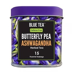 Чай из Клитории и Ашваганды (15 пак, 1,65 г), Butterfly Pea Ashwagandha Herbal Tea, произв. Blue Tea