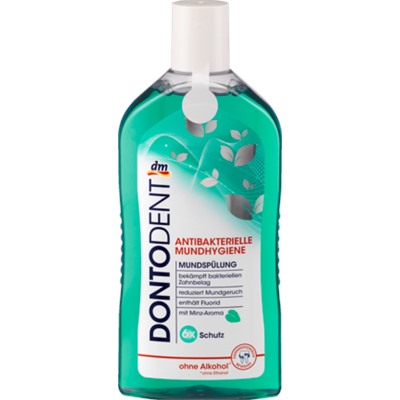 DONTODENT Mundhygiene, Антибактериальноеe Средство для Полости Рта с Защитой от Микробов, 500 мл