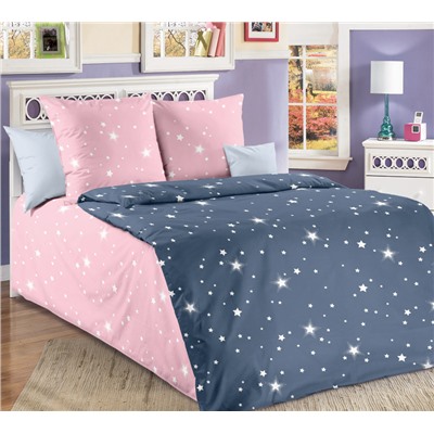 КПБ Звёздное небо 1 серый поплин Текс-Дизайн