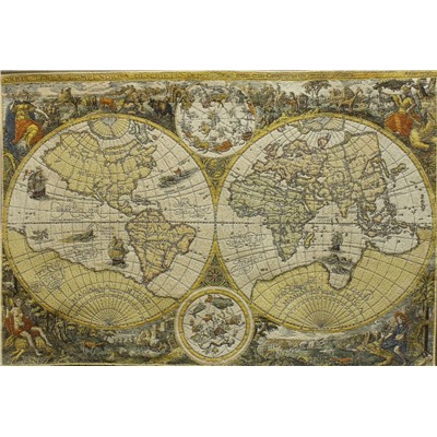 1637 Панно 140х100 Старинная карта Flanders