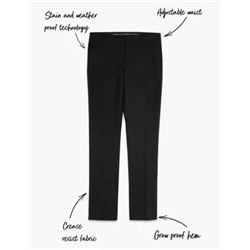 Boys' Super Skinny Slim Fit School Trousers (2-18 Yrs)