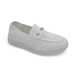 Мокасины В520-1 белые