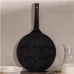 СКОВОРОДА AGNESS "FUNNY ZOO" С АНТИПРИГАР.ПОКРЫТИЕМ ДИАМЕТР=26.5 СМ.НА 7 ПОРЦИЙ (КОР=6ШТ.)