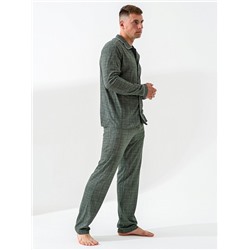 Мужская пижама "Вояж" (классическая) 1728-К / Зеленый