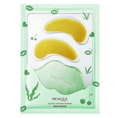 BIOAQUA Патчи для губ + патчи под глаза (экстракт алое+экстракт авокадо и меда)