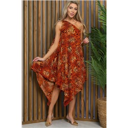 Платье Лабиринт любви (оранжевое) П12728-15