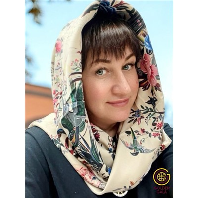 Платок шелковый большой "Парижанка" Арт 2428/36