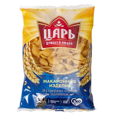 ЦАРЬ Макароны РАКУШКА гр.А в/с 400гр