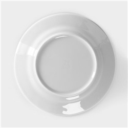 Тарелка Добрушский завод «Бельё.Голубка», d=20 см, фарфор, белая