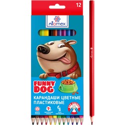 Карандаши 12цв "Attomex. Funny Dog" пластик 2М 2,5мм шестигранные 5022342/12/Россия