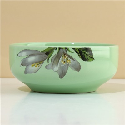 Тарелка глубокая керамическая Lemon flowers, 550 мл, 14.5 см, Dolce Ceramo