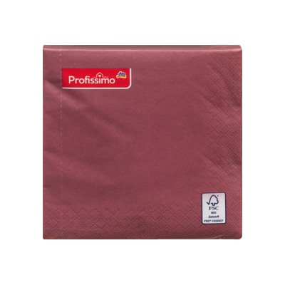 Profissimo Салфетки универсальные Profissimo  Uniservietten 33x33cm 30er Bordeaux, 30 шт
