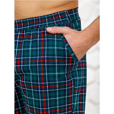 М43 Брюки клетка зелёный Свт