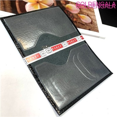 Обложка для паспорта из натуральной кожи чёрная