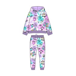 Комплект для девочки: толстовка, брюки