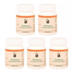 Набор Трифала Чуранам (5 x 100 таб), Triphala Chooranam Set, произв. Isha Life