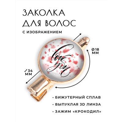 HZF-0455 Заколка Я тебя люблю