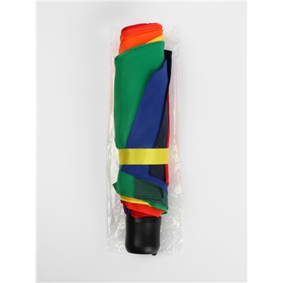 Зонт механический «Радуга», 3 сложения, 8 спиц, R=48/55 см, d=96 см, разноцветный