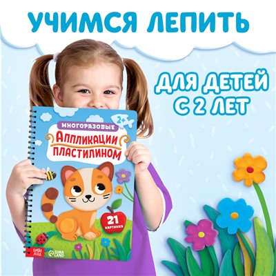 Книга "Многоразовые аппликации пластилином"