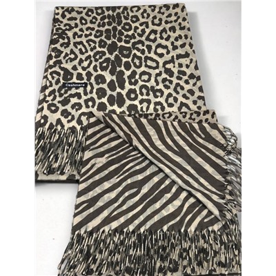 Палантин теплый кашемировый с двусторонним принтом Арт 2322/6