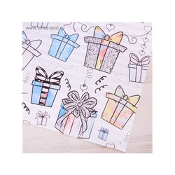 Бумага упаковочная глянцевая «Подарочки», 70×100 см