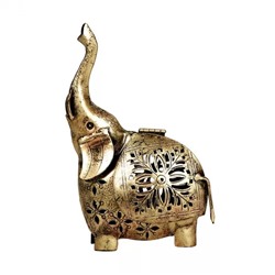 Подсвечник Слон, Elephant Showpiece Statue Iron Tea Light Candle Holder, произв. CraftVatika