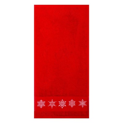 Полотенце новогоднее махровое "Snowflakes" 30х60 см, 100% хлопок, 360гр/м2