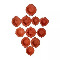 Набор глиняных ламп Дия (11 шт), Traditional Clay Diya Set, произв. THE HIMALAYA CRAFT