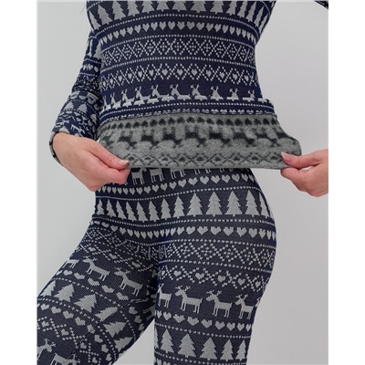 Комплект женского термобелья темно-синего цвета 2520TS