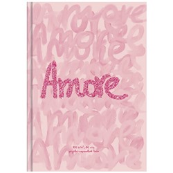 Скетчбук 80л., А5 7БЦ BG "Amore", матовая ламинация, блестки, 100г/м2, белый блок с градиентом