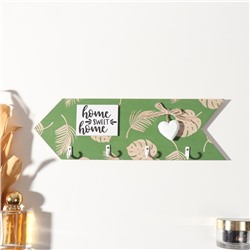 Настенные крючки декоративные «Пальмовые листья. Указатель», дерево, 2.5×30×8.8 см