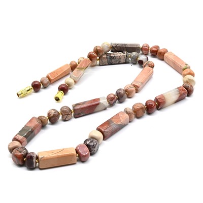 Яшма уральская бусы брусок 22*7мм, 52см