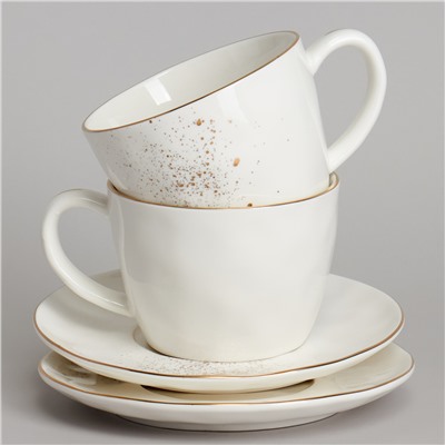 ЧАЙНЫЙ НАБОР BRONCO "GOLD" НА 2 ПЕР. 4 ПР. 350 МЛ