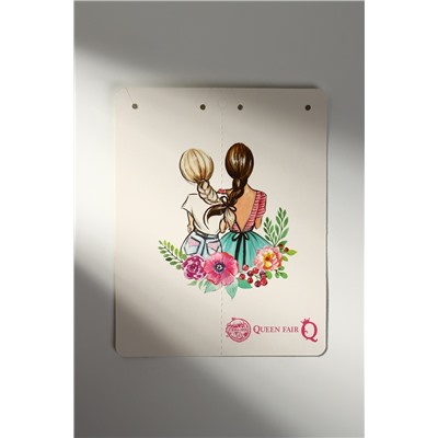 Кулоны парные на цепочке «Радуга в сердце», 45 см, цветные в серебре