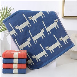 Towel Korean spotted cat four-layer cotton gauze large square towel wipe hand towel export kitchen towel factory price wholesale