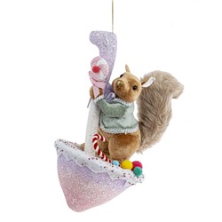 GAEM Изделие декоративное подвесное "Белочка и гриб", L525 W20 H35 см