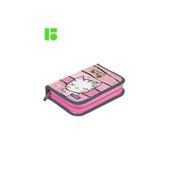 Пенал 1 отделение, 200*140*40 Berlingo "Cat Hugs", дополнительная откидная секция, полиэстер
