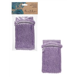 Мочалка "Banika"Массажная рукавица", фиолетовая, полиэстер, 20х10см