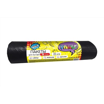 Пакеты д/мусора PARLO 30л 20шт черные