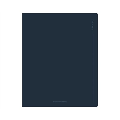 Тетрадь 48л., А5, линия Greenwich Line "Dark navy", "cофт-тач" ламинация, выб. лак, 70г/м2