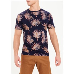 Palm Leaf Print T-Shirt