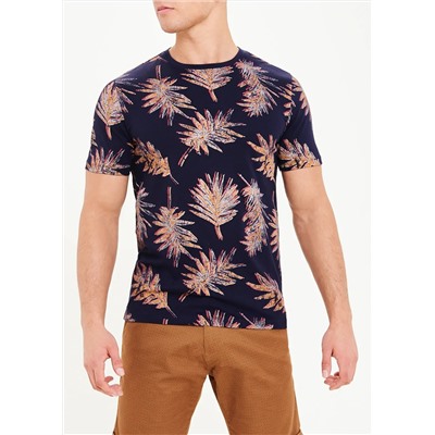 Palm Leaf Print T-Shirt