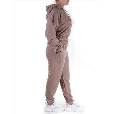 Y294 BROWN Спортивный костюм женский (100% хлопок)