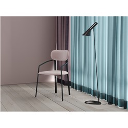 Стул Ror, Round, велюр, черный/розовый