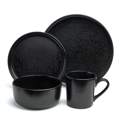 НАБОР ПОСУДЫ ОБЕДЕННЫЙ BRONCO "CHOICE BLACK" НА 4 ПЕР. 16 ПР.