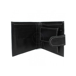 Портмоне мужское Croco-ПР-901 натуральная кожа 2 отд,  4 карм,  черный флотер (40)  209414
