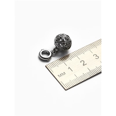 Шарм подвеска «Шарик», цвет серебро