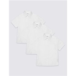 3pk Boys' Easy Iron School Shirts (2-16 Yrs)