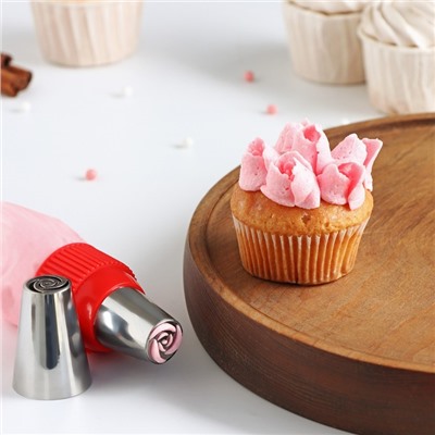 Насадка кондитерская KONFINETTA «Роза», d=3 см, выход 1.8 см, нержавеющая сталь