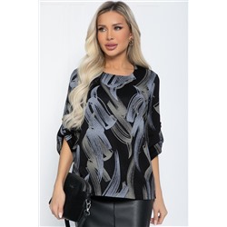 Джемпер Дэрби (черный/штрихи) Б12448-10